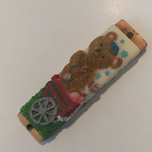 Hand Painted Teddy bear Mezuzah including scroll - Picture 2 of 3